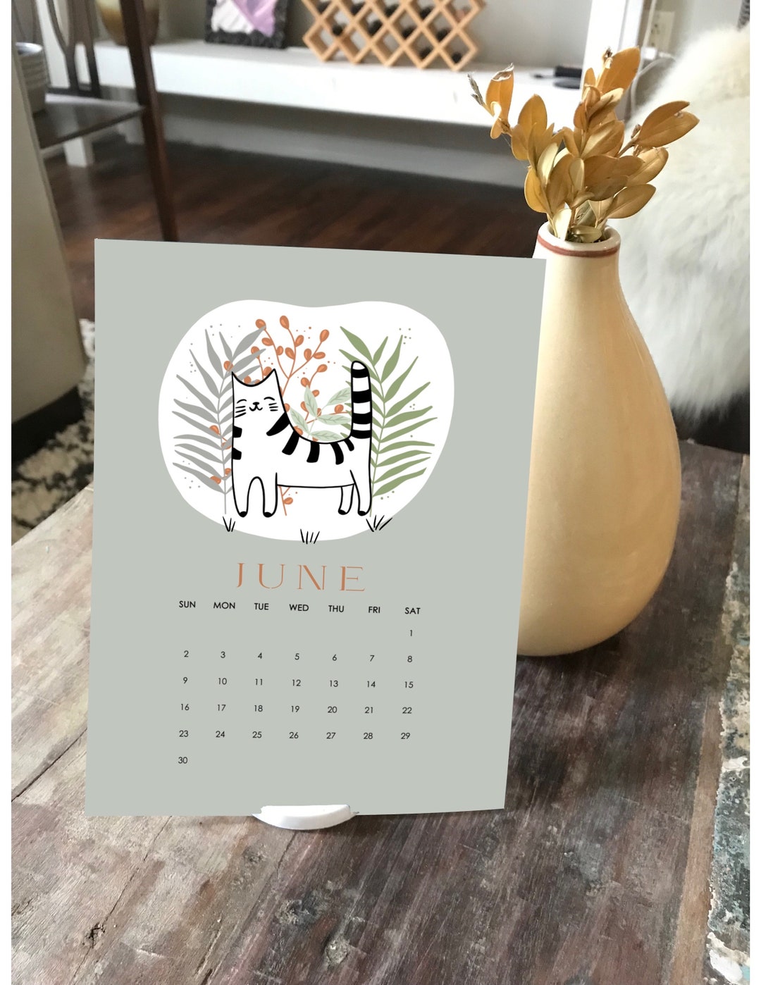 2024 Cute Cat Calendar 5x7 Cats Desk Calendar Cat Lover Calendar 2024