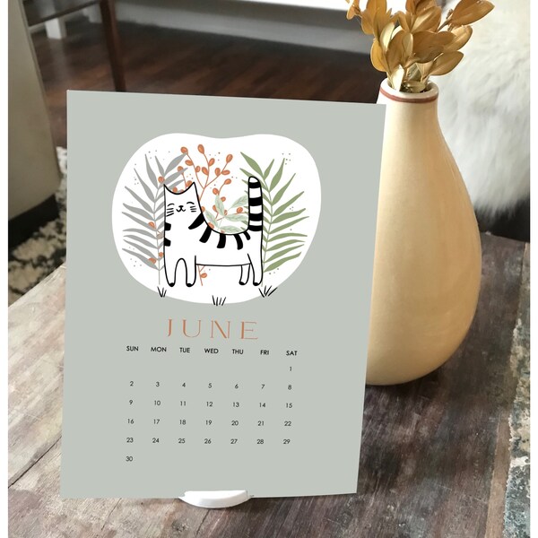 2024 lindo calendario de gatos 5x7 gatos calendario de escritorio calendario de amante de los gatos 2024 calendario de gatos lindo regalo de gato lindo arte de gato regalo de amante de los gatos