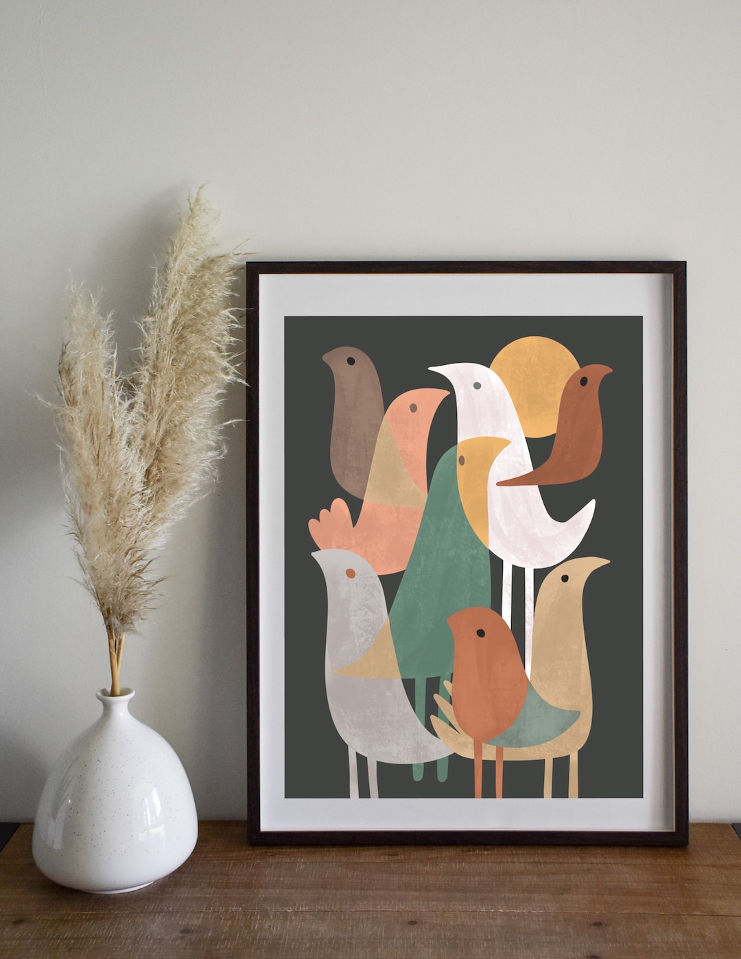 Modern Bird Art Print Abstract Minimalist Art Print for Bird Lover ...