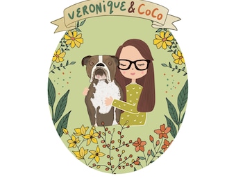 Custom Pet Portrait, pet memorial gift, custom dog portrait, custom cat portrait, personalized pet gifts
