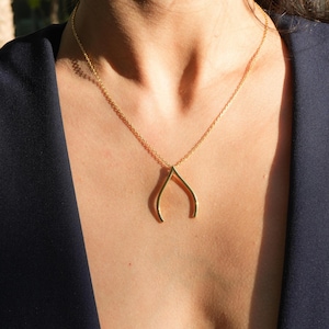 Wishbone Luck Halskette, benutzerdefinierte Gold Ring hüter Anhänger Halskette, Hochzeit Halskette Ring hüter, Halskette Krankenschwester Ring Halter Anhänger