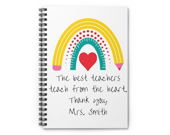 Quaderno personalizzato per insegnanti: diario a spirale personalizzato, regalo di apprezzamento