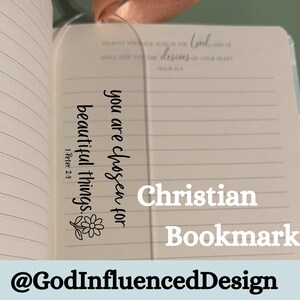 You are Chosen for Beautiful Things Acrylic Bookmark with Ribbon Tassel - God Influenced Design