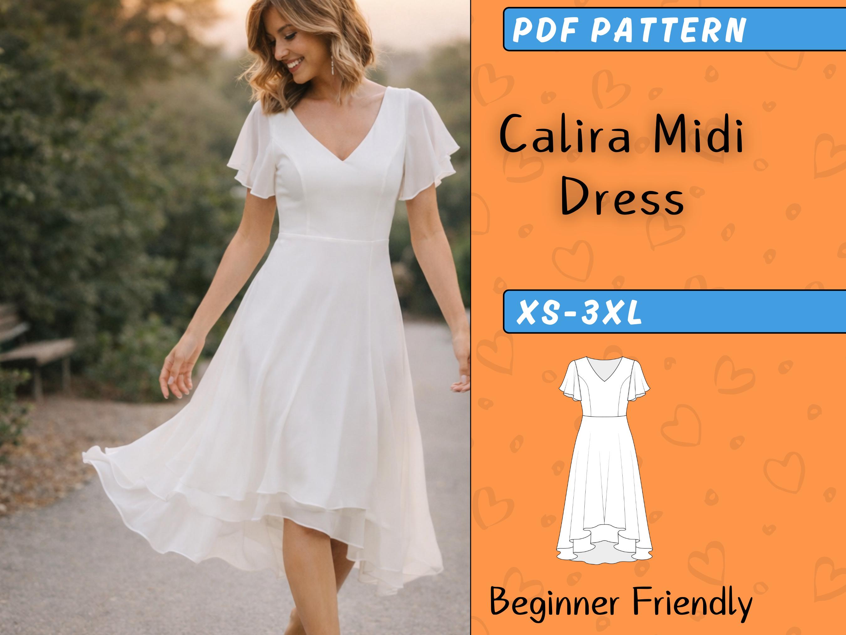 Short Dress Pattern Elegant - Etsy