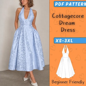high waist dress pattern 215 Empire Dress