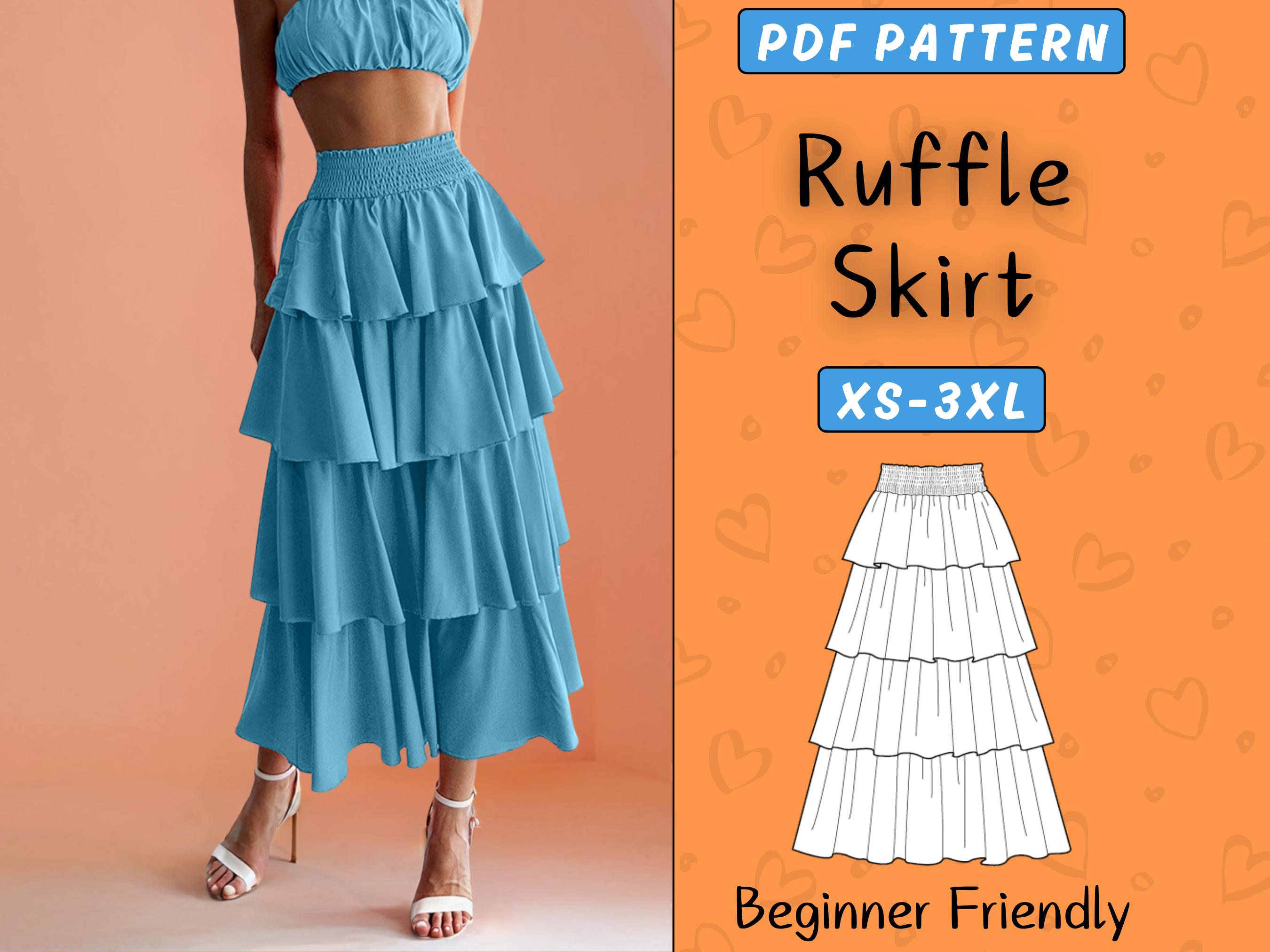 スカート Atelier Edition : 25SS / Layered Frilled Skirt (2colors) Taylor Layered Skirt White – Cake For Dinner