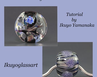 Lampwork Tutorial: How to make designs with silver glass dots by Ikuyo Yamanaka
