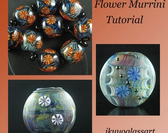 Tutorial: How to Make Japanese Style Flower Murrini and How to Apply it to Your Beads by Ikuyo