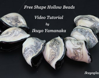 Lampwork Video Tutorial: Free Shape Blown Hollow Beads by Ikuyo Yamanaka