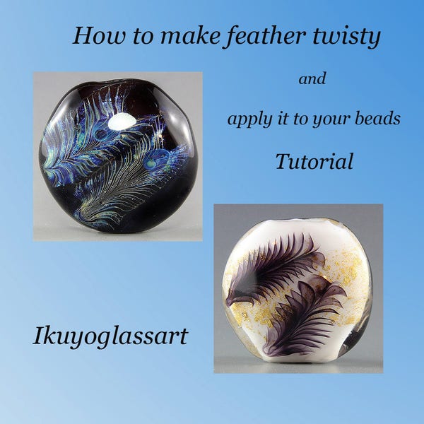 Tutorial: How to make a feather twisty and apply it to your beads by Ikuyo Yamanaka