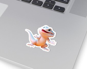 Adorable Bearded Dragon Kiss-Cut Sticker