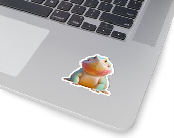 Chunky Cute Bearded Dragon Kiss-Cut Sticker