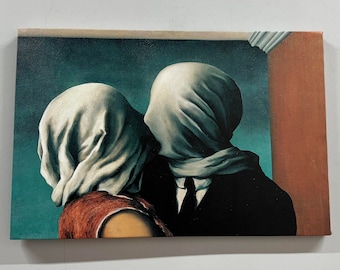 The Lovers Canvas Art: Abstract Couple Wall Decor