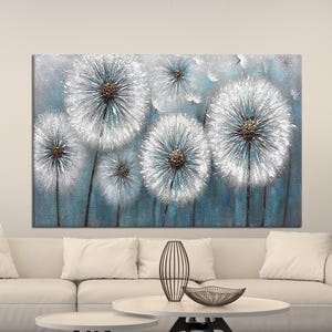 Modern Dandelion Canvas Art: Trendy Home Decor