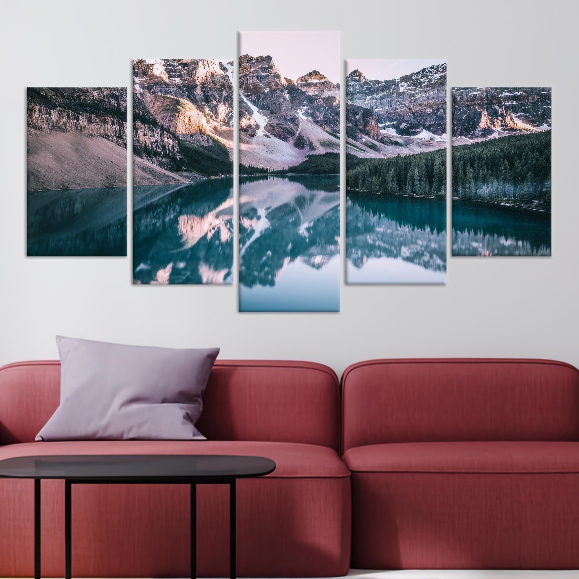 Mountain Lake Canvas Art: Framed Nature Landscape Decor - Etsy UK
