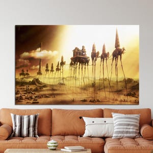 Elephants Canvas Art, Dali Wall Decor, Salvador Dali Art, Surreal Poster Decor, Modern Canvas Art, Abstract Canvas, Framed Canvas Art