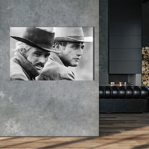 Butch Cassidy and Sundance Kid Canvas Print, Best Movie Canvas Poster, Paul Newman Canvas Art, Modern 3D Canvas,