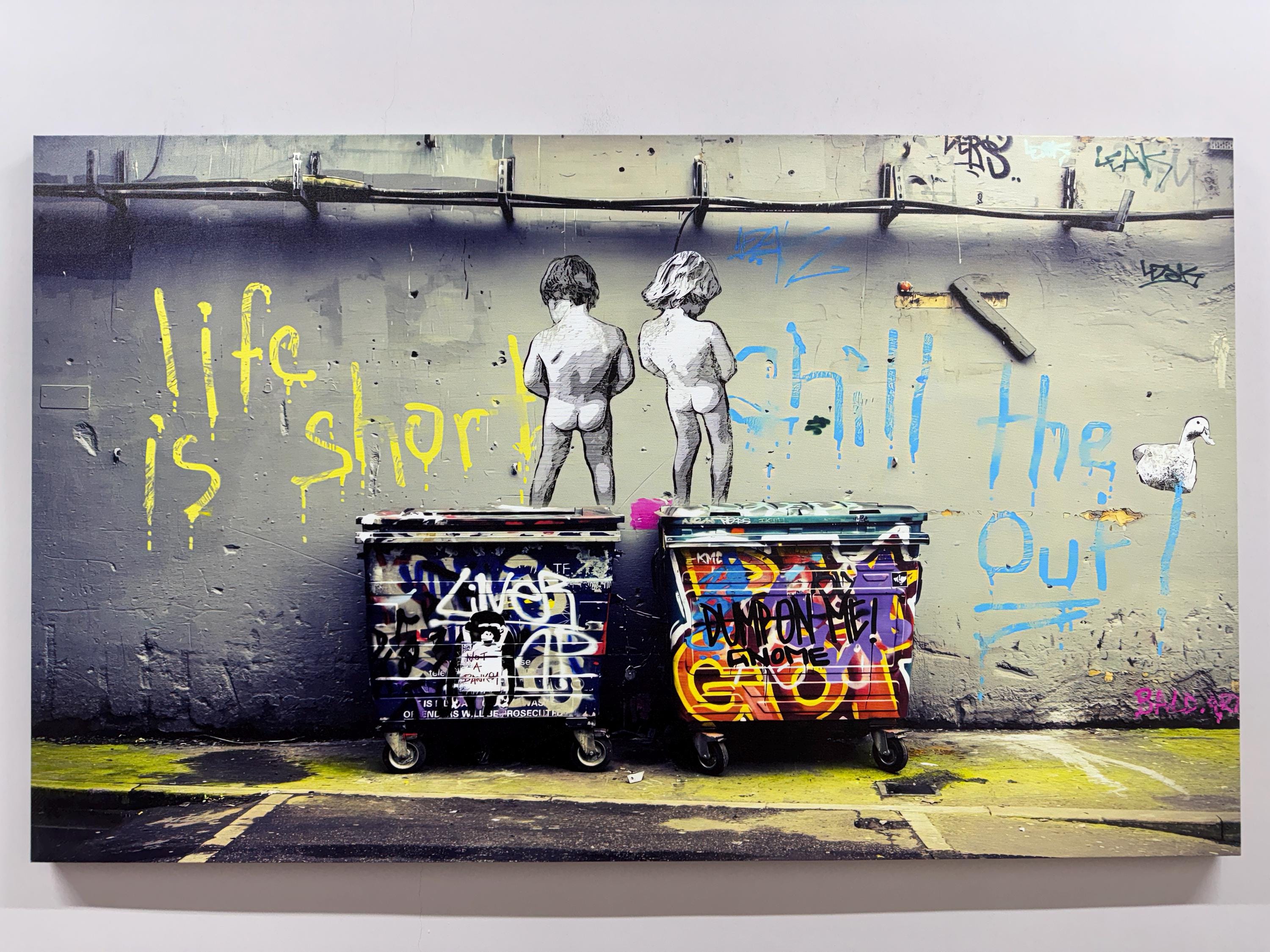 日本未入荷4サイズ♪ウォールアート- Rat Street Art バンクシー 限定版ポップアートグラフィティラットハートシルクスクリーン