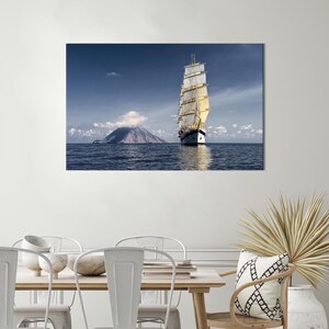 Sailing Ship Canvas Art: Sea Lover Gift, Office Decor