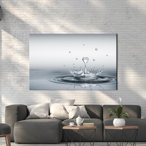 Boho Wanddekor, moderne Kunst Leinwand, Wassertropfen 3D Leinwand, personalisierte Geschenke, trendige Kunst, Liebe Leinwand Poster, personalisiertes Babygeschenk,