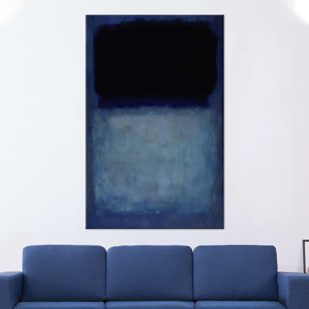 Mark Rothko Style Canvas Print: Minimalist Blue Wall Art - Etsy
