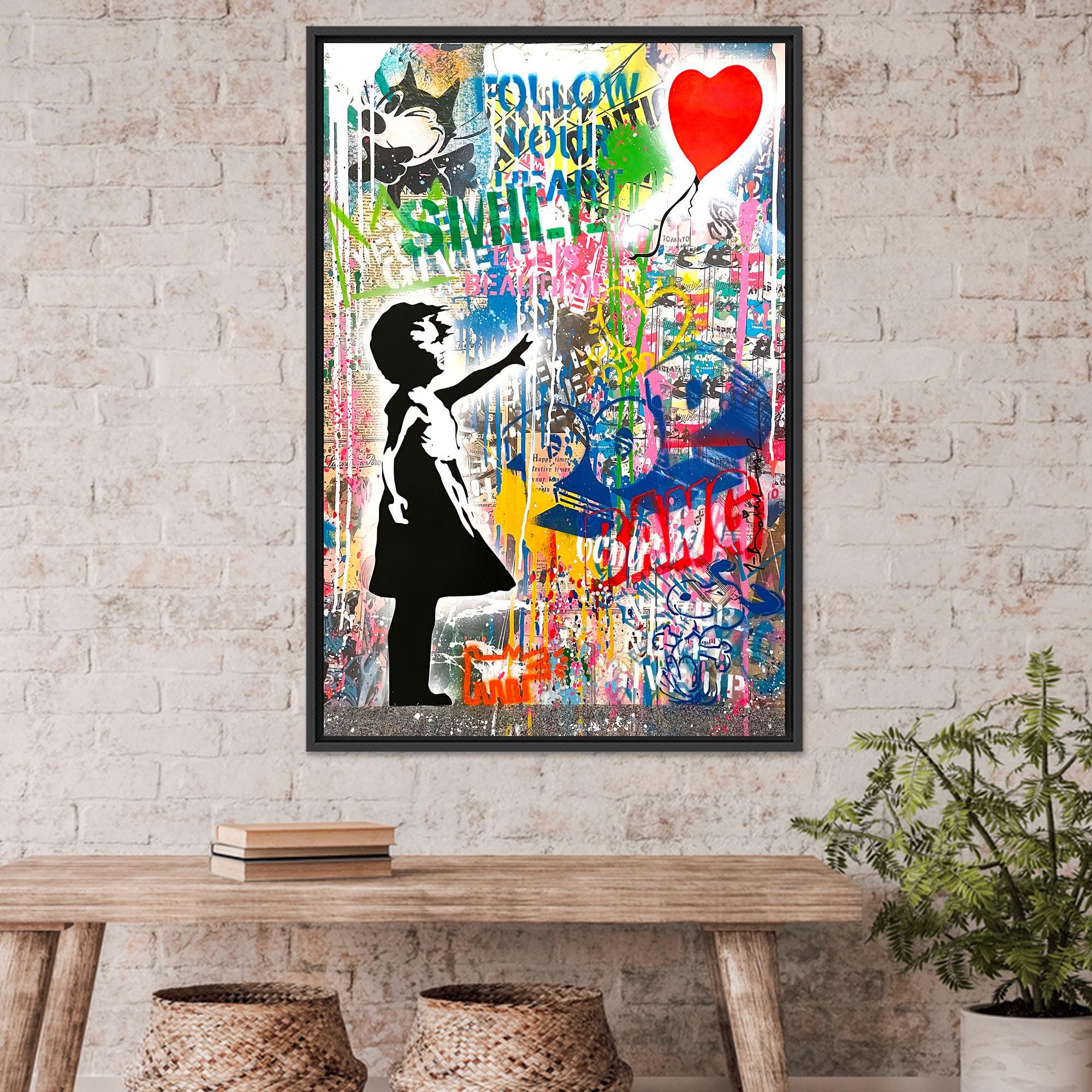 Banksy Balloon Girl Canvas Art: Modern Abstract Wall Decor - Etsy