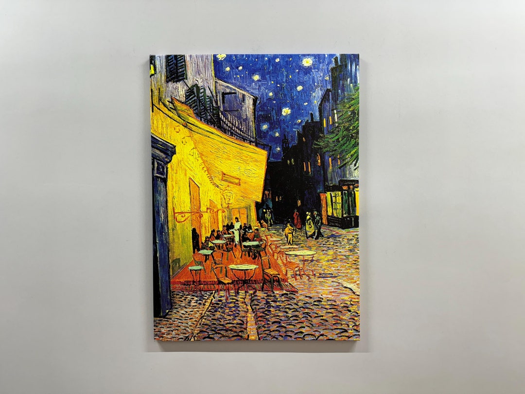 ヴァン・ゴッホ「夜のカフェテラス」キャンバス：油彩複製画 - Etsy 日本