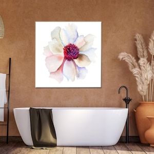Floral Canvas Art: White Flower Poster, Home Decor