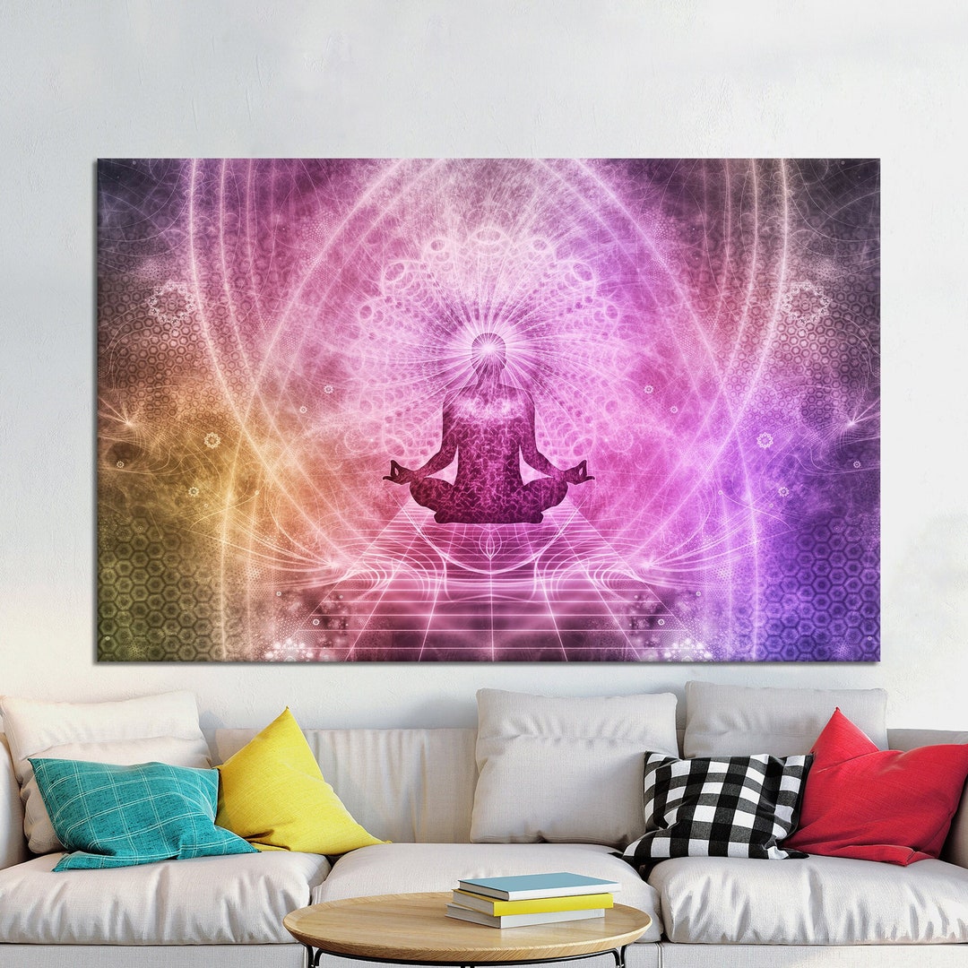 Chakra Yoga Canvas Art: Spiritual Meditation Room Decor - Etsy