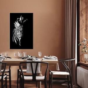 Abstract Zebra Art Canvas: Modern Animal Wall Decor