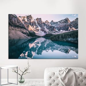 Mountain Canvas Art, Mountain Landscape, Lake Landscape, Office Art Decor, Living Room Decor,  Nature Wall Art, Framed Canvas Art Decor,