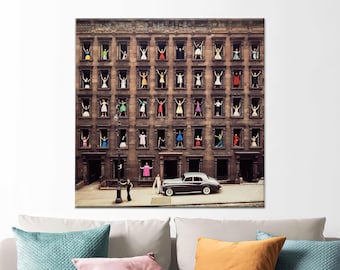 Girls in Windows Canvas Art: Modern Wall Decor