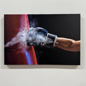 Boxing Gloves Art, Knock Down Canvas, Boxer Canvas Art, Man Cave, Motivational Canvas, Gym Decor Art, Canvas Poster Art, Framed Canvas Art