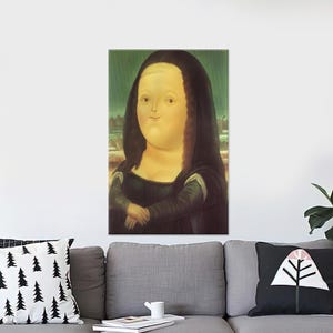 Mona Lisa Wandbild, Fernando Botero Kunst, Moderne Leinwandkunst, Abstrakte Wanddekoration, gerahmte Leinwandkunst, Mona Lisa Poster, trendige Leinwandkunst