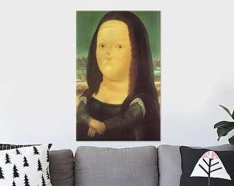 Sztuka płótna Fernando Botero Mona Lisa: nowoczesna dekoracja ścienna