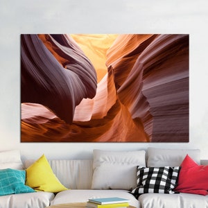 Antelope Canyon Canvas Art: Nature Landscape Poster, Framed Wall Decor