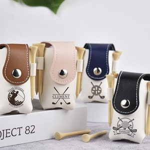 Leder Golfball und Tee Tasche, Stilvolle Golfballtasche, Tees Halter, Mini Golfball Halter, Golf Reisetasche, Tolle Golf Geschenke