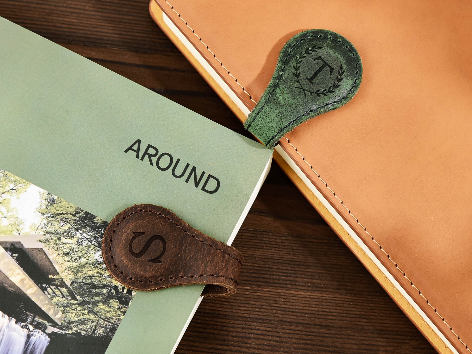 Personalized Magnetic Leather Bookmarks, Custom Initials Engraved Bookmark, Customizable Page Marker Gifts for Book Lovers Bookworm Reader