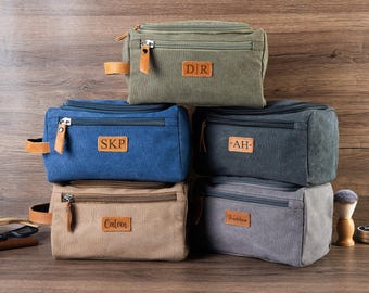 Neceser de lona personalizado: neceser grabado, regalo para padrinos de boda