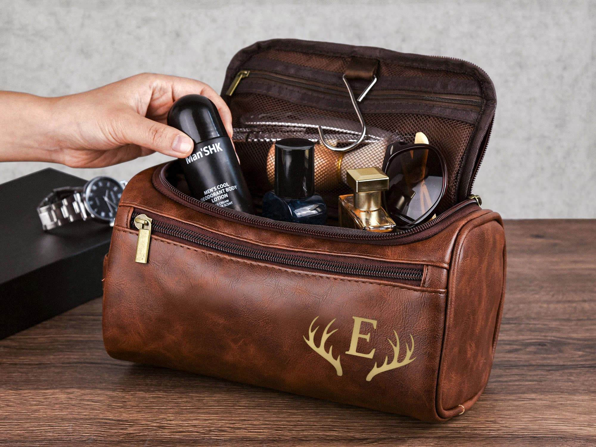 Borsa A Tracolla In Pelle Da Uomo, Borsa A Tracolla Personalizzata, Borsa A Tracolla In Pelle, Borsa Per Laptop Da 17 Pollici Da Uomo, Valigetta In Vera Pelle Fatta A Mano - Foto 8