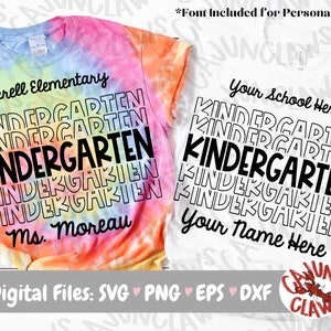 PNG do jardim de infância | Arquivo Digital de Volta às Aulas | Professor Eco SVG | Design de camisa de professor | Primeiro dia de aula PNG | Personalize sua camisa