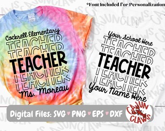 Teacher PNG | Back to School Digital File | Teacher Echo SVG | Teacher Shirt Design | First Day of School PNG | Customize Your Shirt