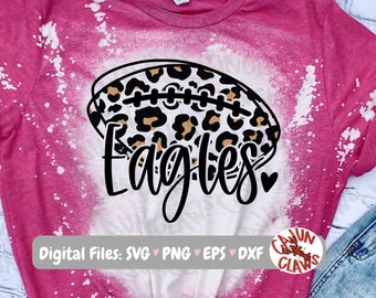 Eagles Mascot Leopard Football Digital Design | Eagles PNG | Eagles Football | Mascot Shirt Design