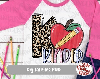 Kindergarten PNG | Back to School Digital File | Kinder Squad SVG | Teacher Shirt Design | First Day of School PNG