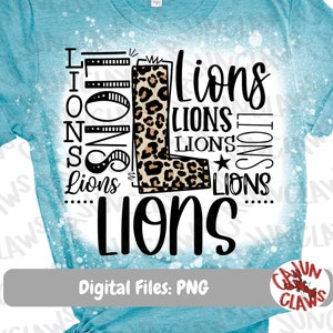 Benutzerdefinierte Maskottchen Typografie Digital Design | Löwen PNG | Löwen stolz PNG | Maskottchen T-Shirt Design | Löwen Sublimation