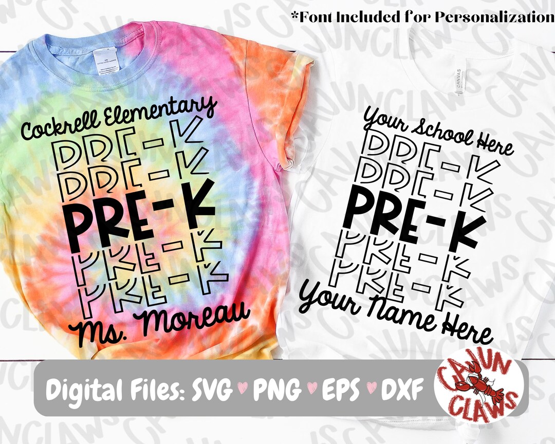 Prek PNG | Back to School Digital File | Pre Kinder Eco SVG | Teacher ...