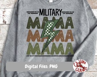Digitaal ontwerp militair mama | Militair moedershirt | Militair png-bestand | Legermoeder, png