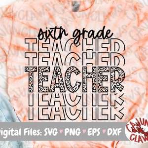 PNG da sexta série | Arquivo Digital de Volta às Aulas | Professor Eco SVG | Design de camisa de professor | Primeiro dia de aula PNG | Personalize sua camisa