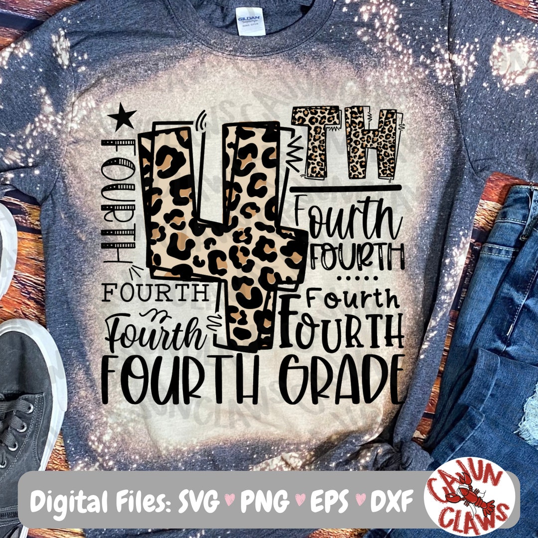 Fourth Grade Typography PNG | Back to School Digital File | Teacher PNG ...