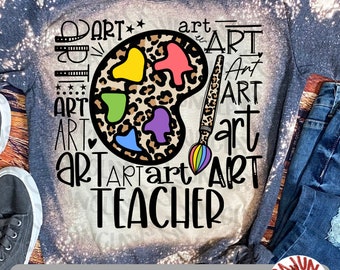 Art Teacher Typography PNG | Back to School Digital File | Teacher PNG | Teacher Shirt Design | First Day of School PNG | Art Teacher